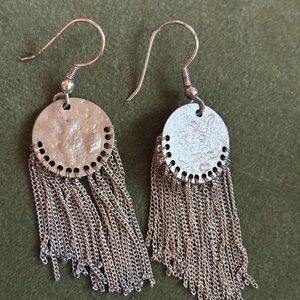 Gold-Toned Fringe Dangle Earrings